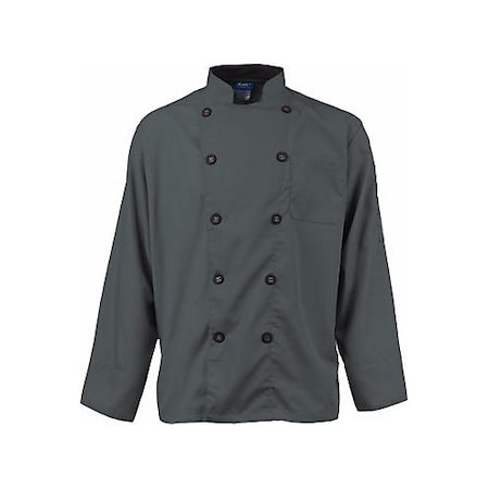 Allpoints Kng Active Chef Coat 4Xl Mens Slate/Black Ls 2122SLBK4XL